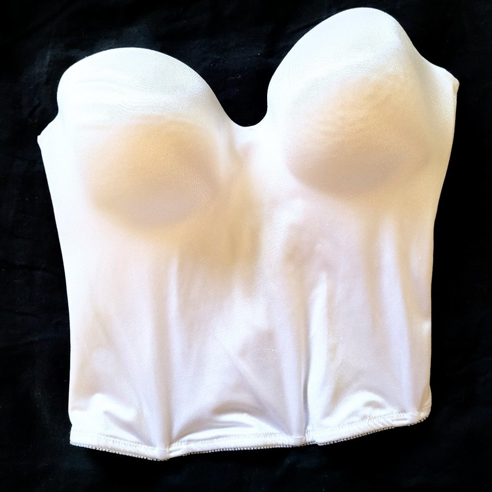 Dominique Ariel White Longline Strapless Bra